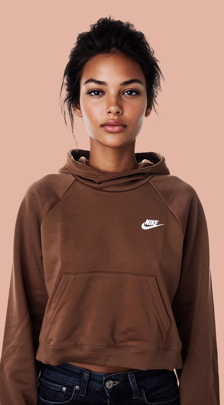 Nike Sportswear Women's Fleece Pullover Hoodie in Brown